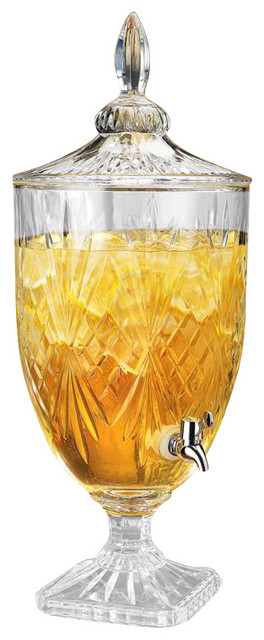Dublin Crystal Glass Footed Drink Dispenser 2.25 Gallon