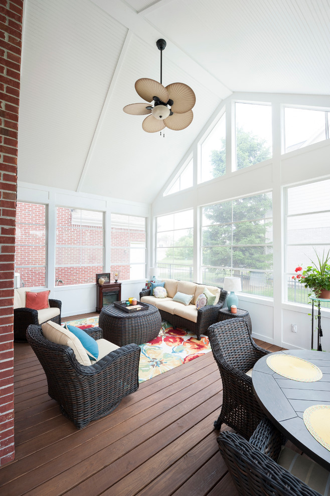 Screened Porch Addition with Eze Breeze Screen Windows - Traditional ...