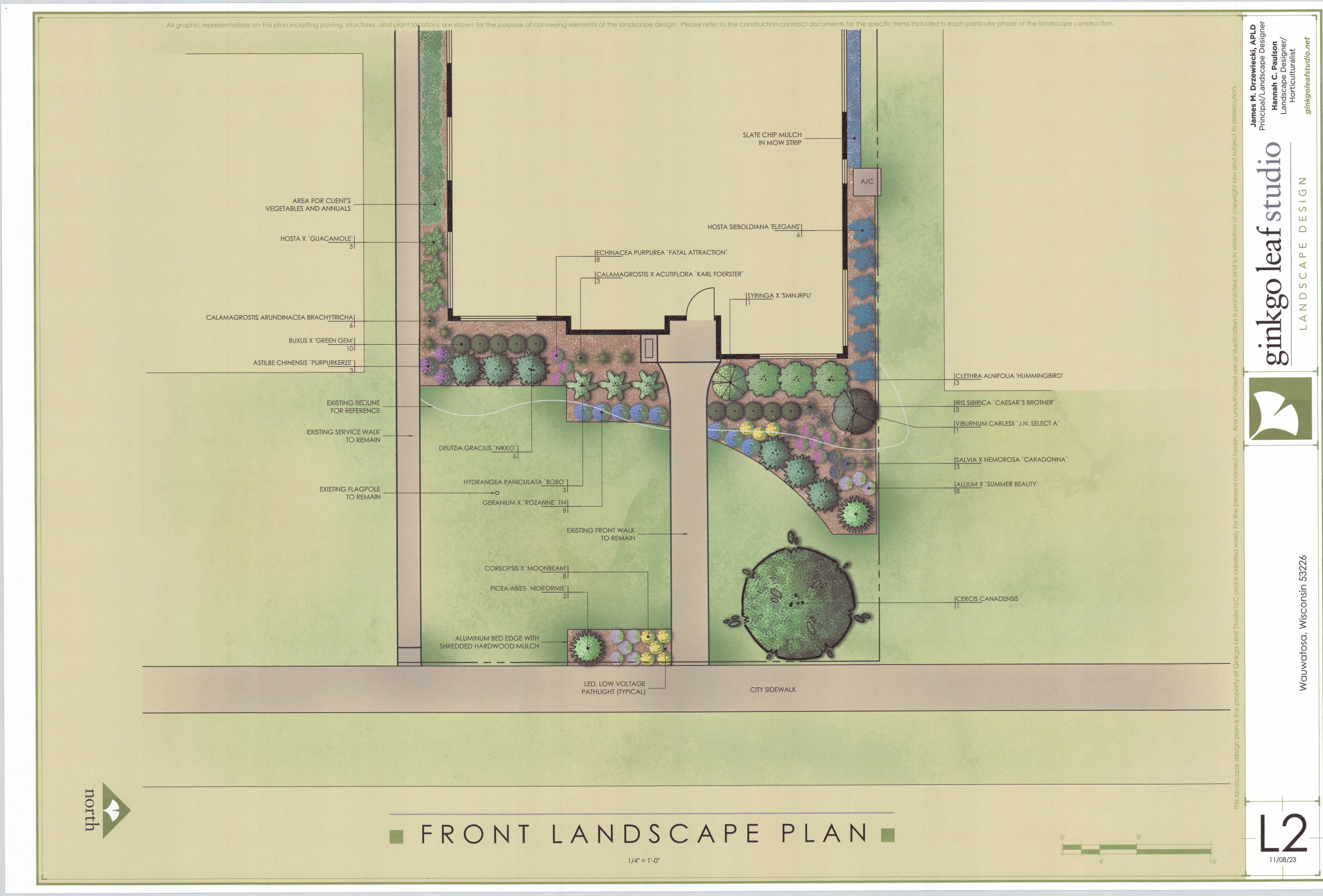 Mid-Century Front + Backyard Landscape - Wauwatosa, WI