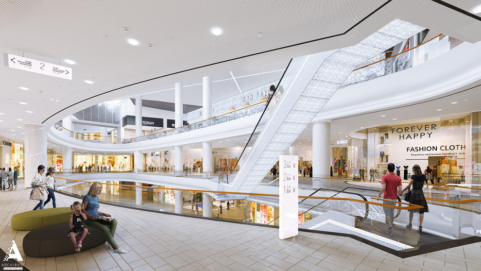 Грозный Молл - визуализация одного из самых крупных торговых центров в России