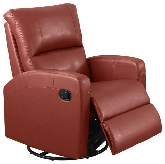 Monarch Contemporary Recliners, Red Finish, 8084RD Contemporary