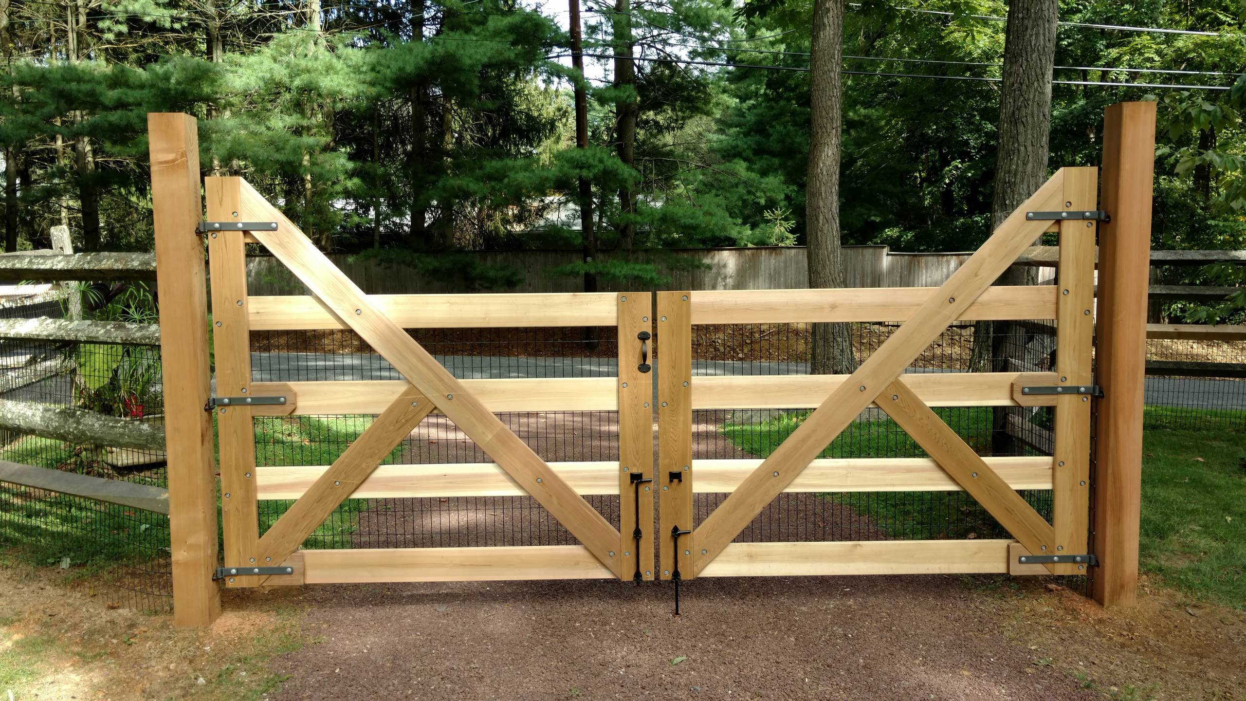 Custom cedar gates