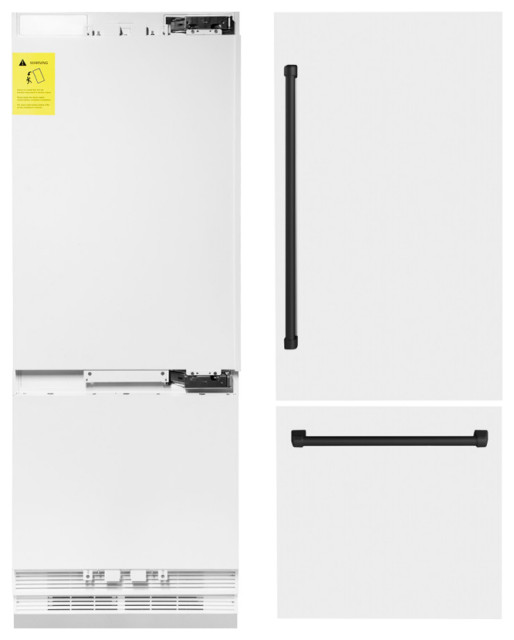ZLINE Refrigerator With Internal Water, White Matte RBIVWM30MB Modern Refrigerators by