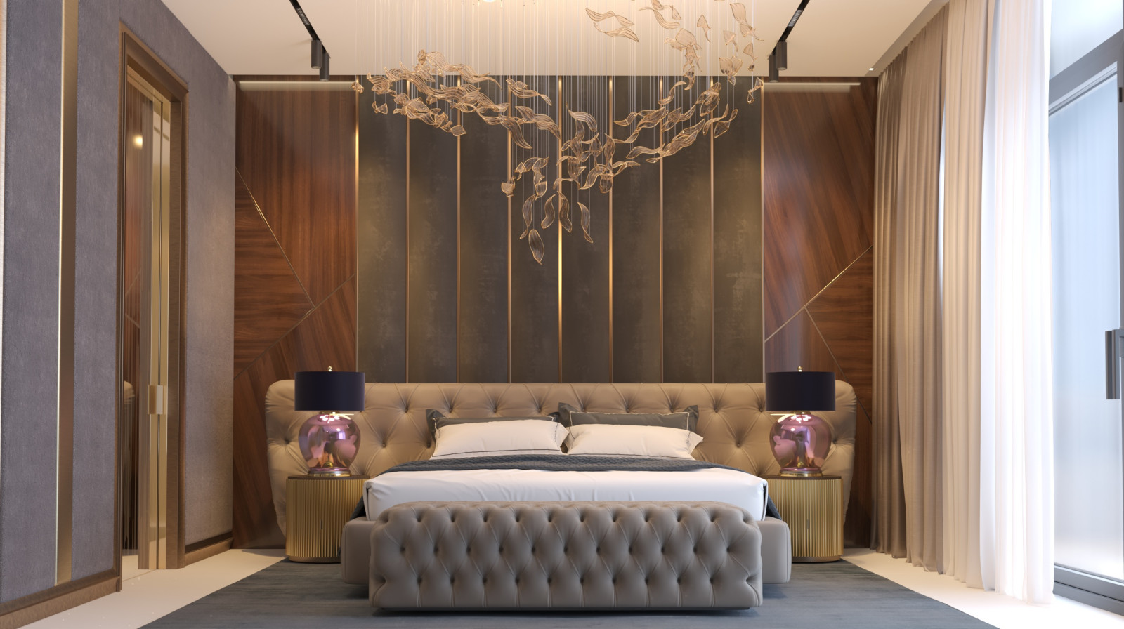 Мастер-спальня в проекте загородного дома Mountain House