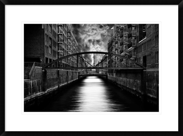"The Other Side Of Hamburg" Framed Digital Print by Stefan Eisele, 30x22"