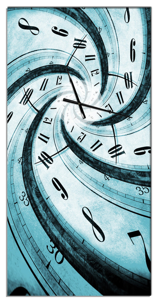 Time Vortex Spiral Oversized Contemporary Metal Clock Contemporary Wall Clocks By Design Art Usa