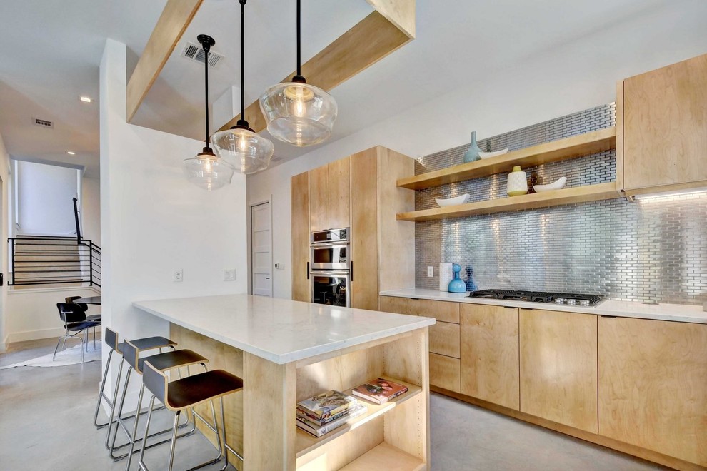 Kitchen - modern kitchen idea in Austin