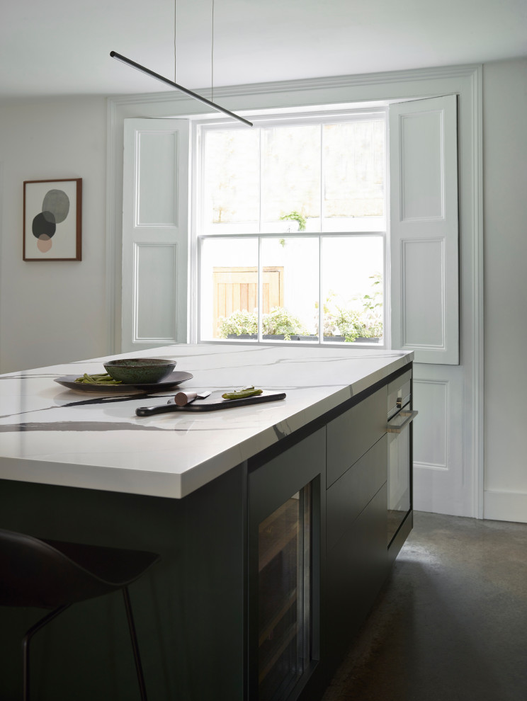 This is an example of a modern kitchen in London.