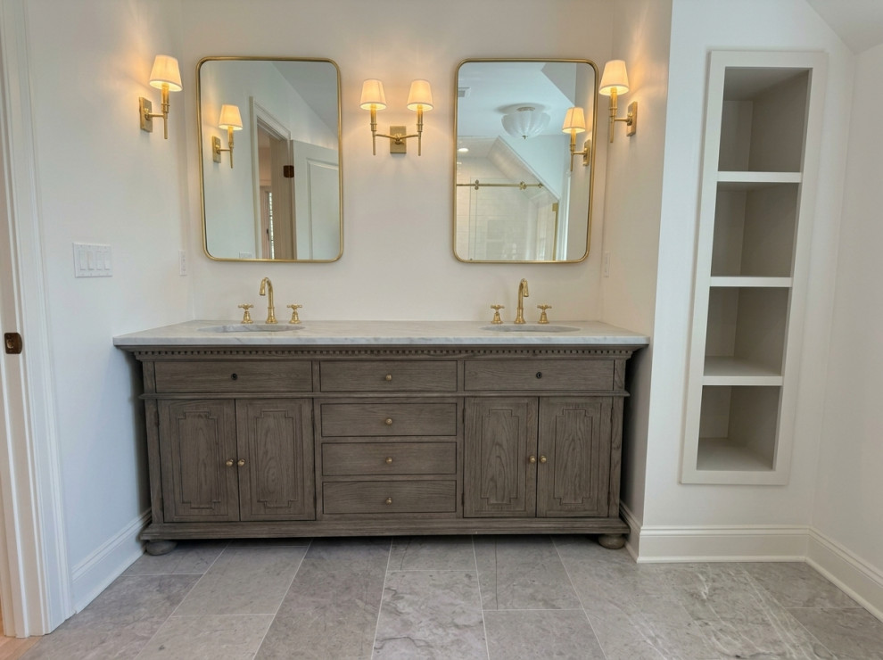 Primary Bathroom Vanity | Second Level Addition Montclair NJ