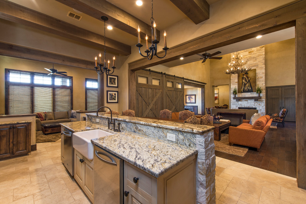 Mountain style kitchen photo in Austin