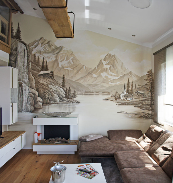 Wandmalerei Ferienwohnung rustico-soggiorno