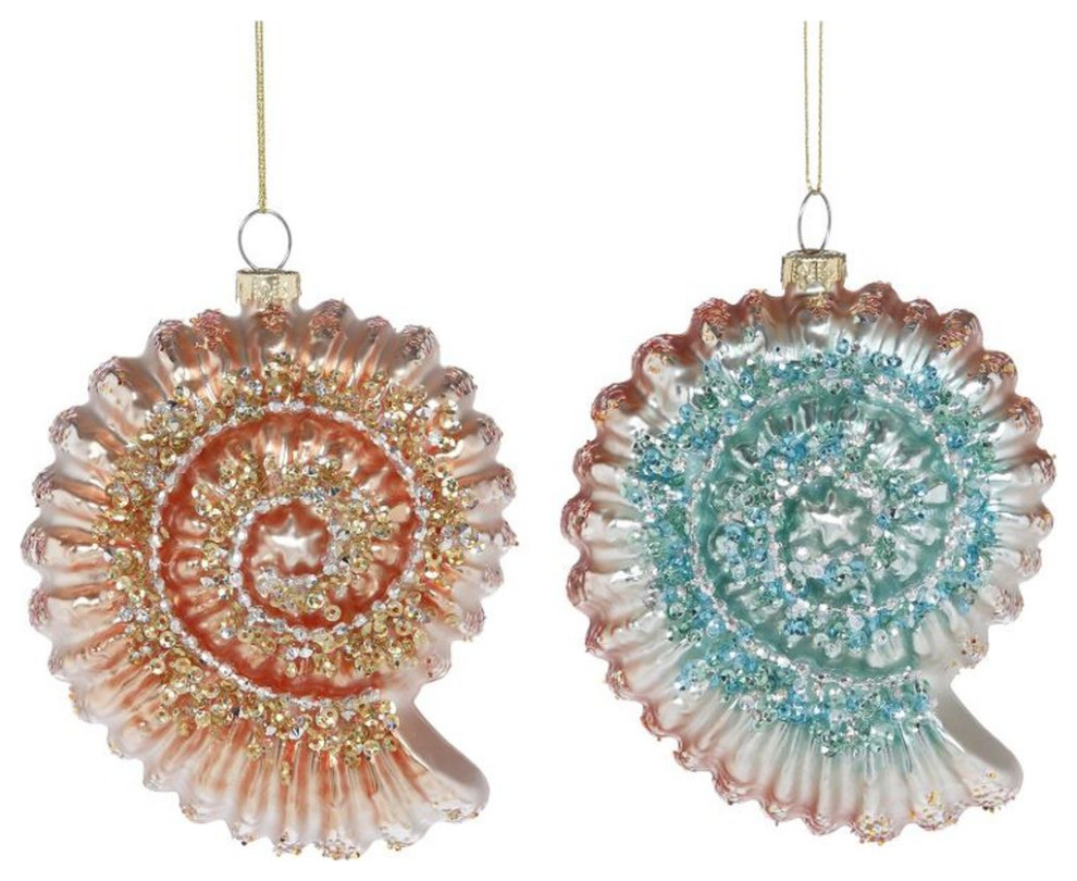 Mark Roberts 2021 Spiral Shell Ornaments, 4-5