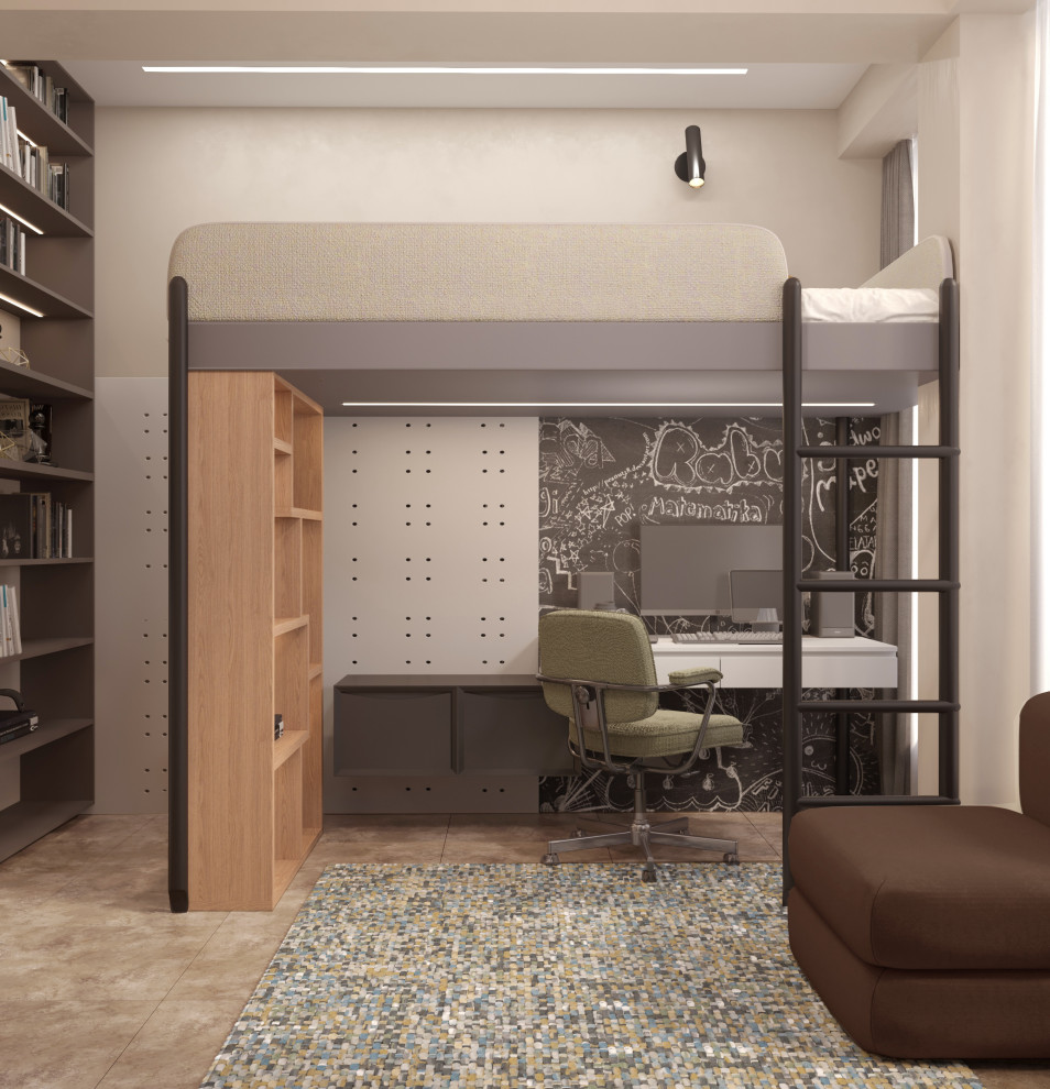 Двухэтажный жилой дом с видом на горы.