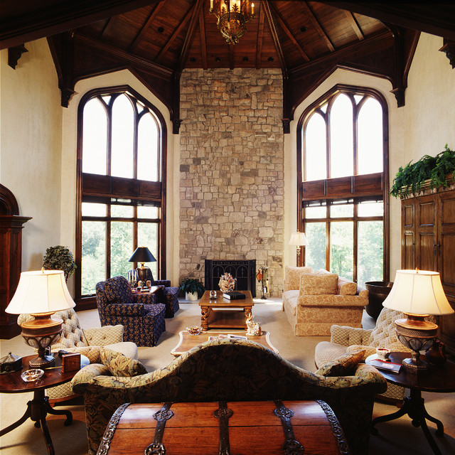 A Modern Castle - Mediterranean - Living Room - Cedar Rapids - by