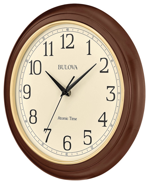 Bulova Atomic Time 2 Radio Controlled Wall Clock Traditional Wall
