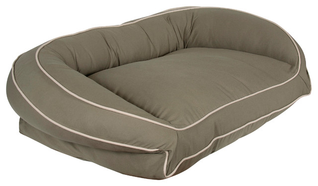 Classic Canvas Bolster Lounger With Memory Foam Transitional Dog Beds By Carolina Pet Company Houzz