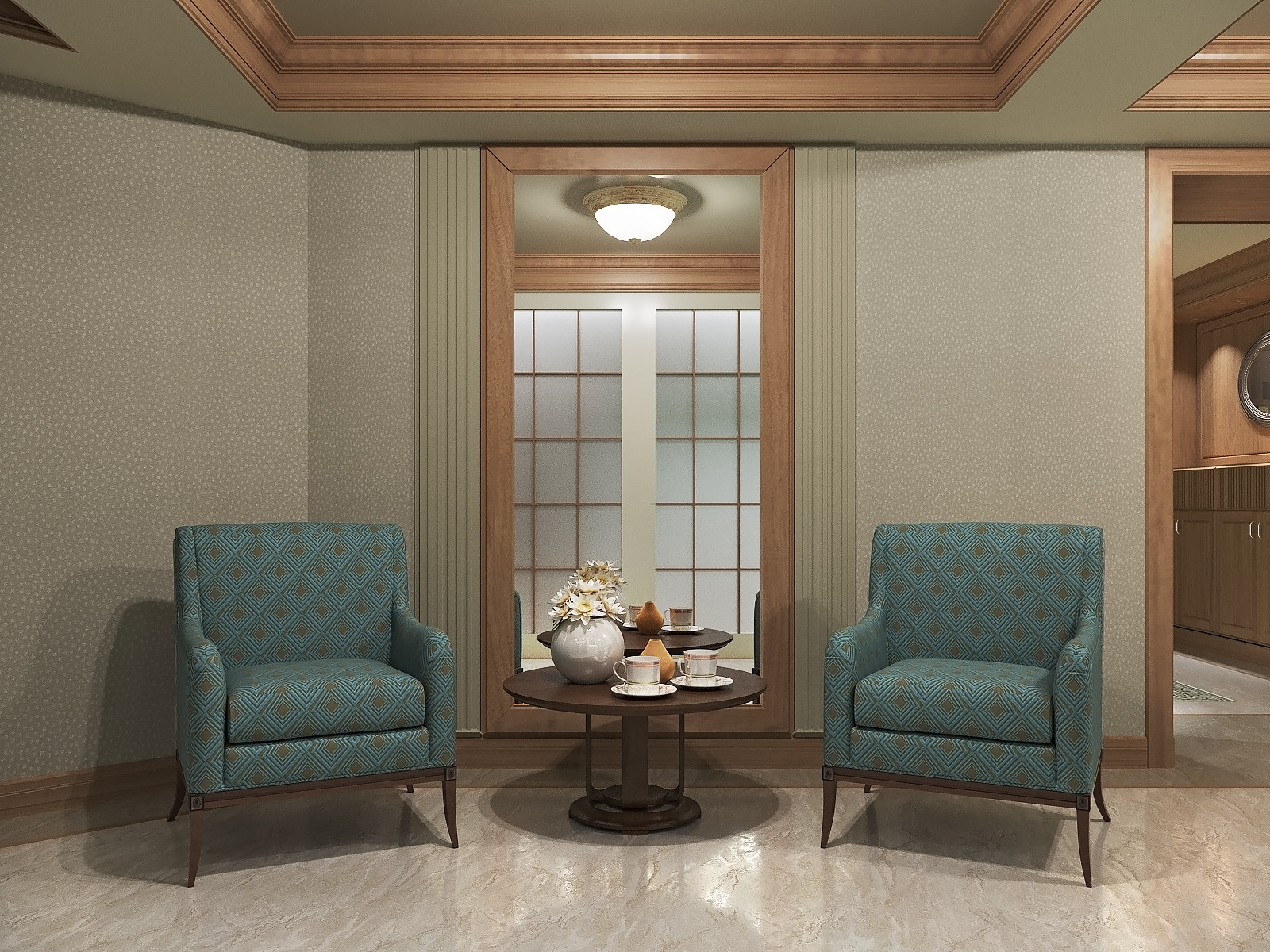 Бильярдная и рабочая комната в цокольном этаже