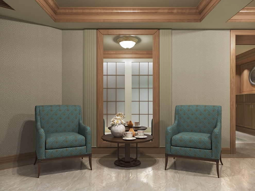 Бильярдная и рабочая комната в цокольном этаже