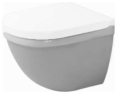 Duravit Starck 3 Wall Mounted Toilet Bowl 14 1/8"x19 1/8" Dual Flush, White  - Contemporary - Toilets - by Bath4All | Houzz