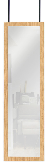 Mirrotek Standard Sized Over The Door Wall Mounted Hanging Mirror Mirrotek Full Length Over The Door Wall Mounted Dressing Mirror Oak