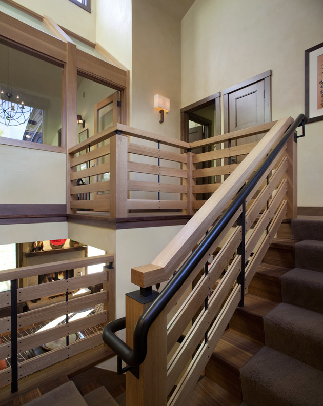 Staircase - small contemporary staircase idea in Denver