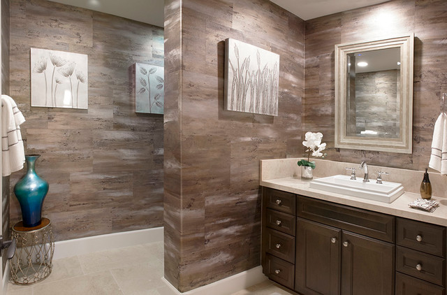 Senior Apartment Home transitional-powder-room