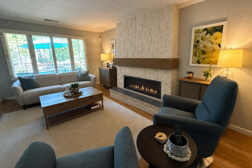 AFTER: BRIGHT WARM-MODERN LIVING ROOM REFRESH