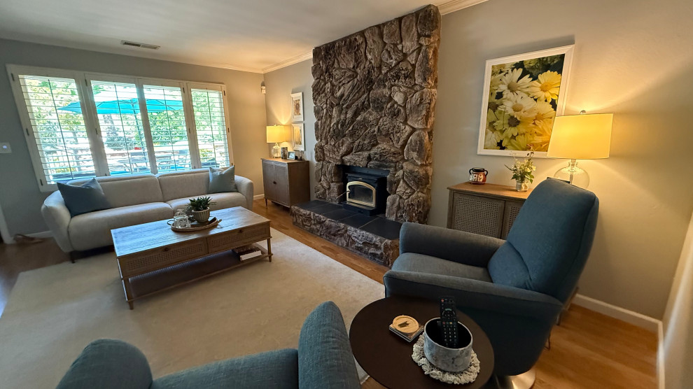 AFTER: BRIGHT WARM-MODERN LIVING ROOM REFRESH