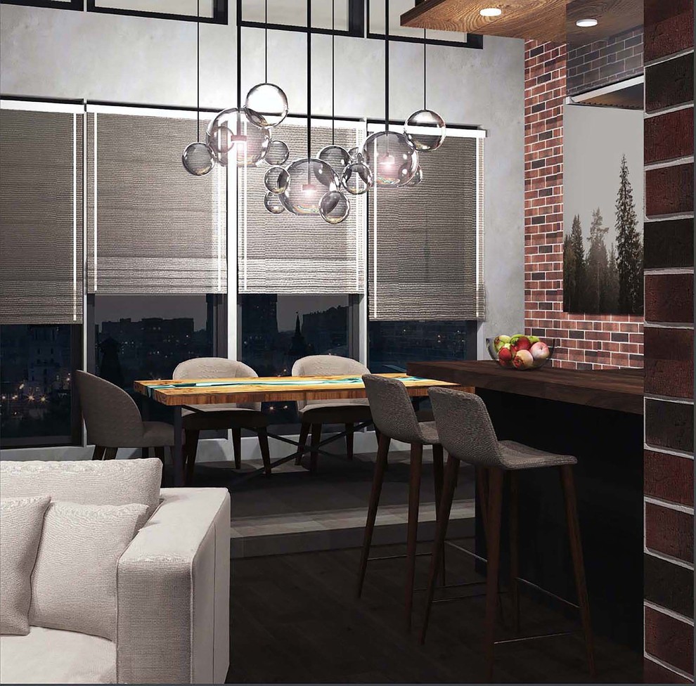 Квартира в современном стиле с элементами лофт