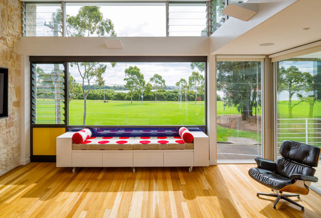 Five Dock House contemporary-living-room