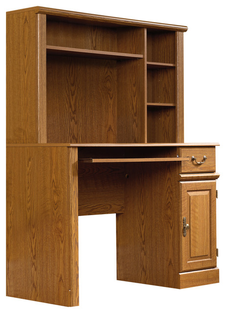 Sauder Orchard Hills Small Wood Computer Desk With Hutch In