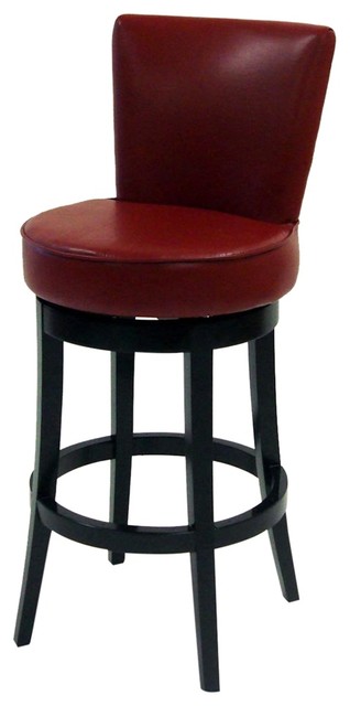 30" Swivel Barstool, Black - Transitional - Bar Stools And Counter