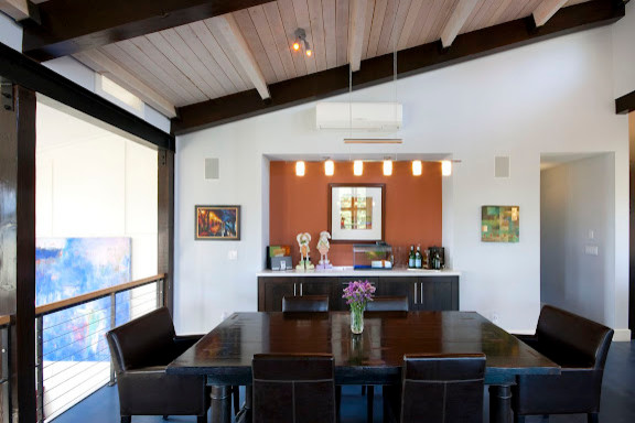 Inspiration for a contemporary dining room in Santa Barbara.