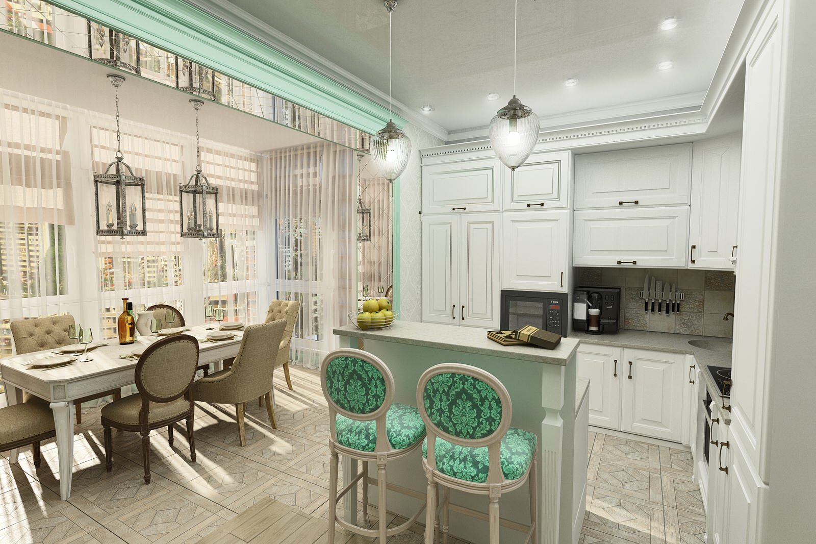 Дизайн интерьеров 3х комнатной квартиры.Классика.