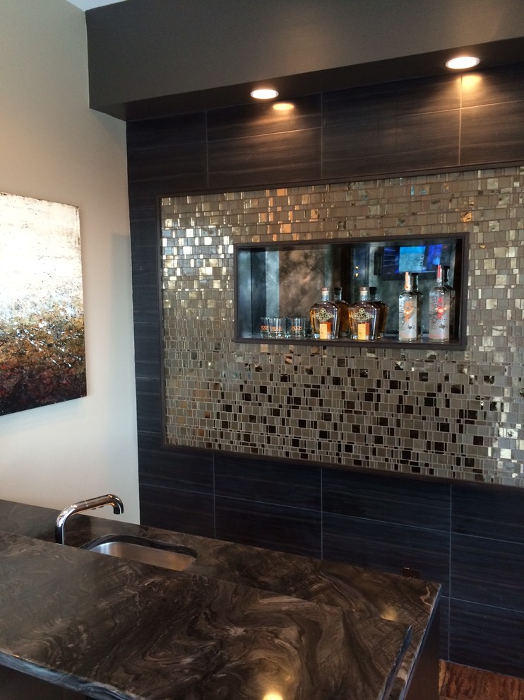 Inspiration for a contemporary home bar in Austin.