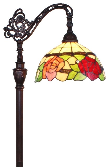 Amora Lighting Tiffany Style Roses Reading Floor Lamp 62 Amora Lighting Tiffany Style Roses Reading Floor Lamp 62