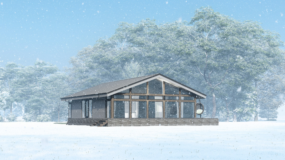 Фахверковый дом с панорамными окнами