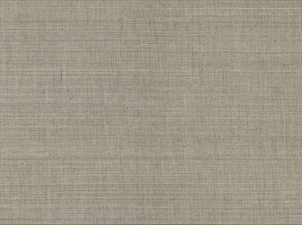 Khuri Grey Grasscloth Wallpaper, Sample Contemporary Wallpaper by