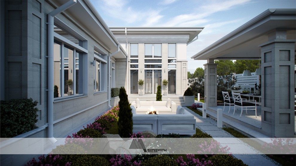 Современная классика. Одноэтажный дом