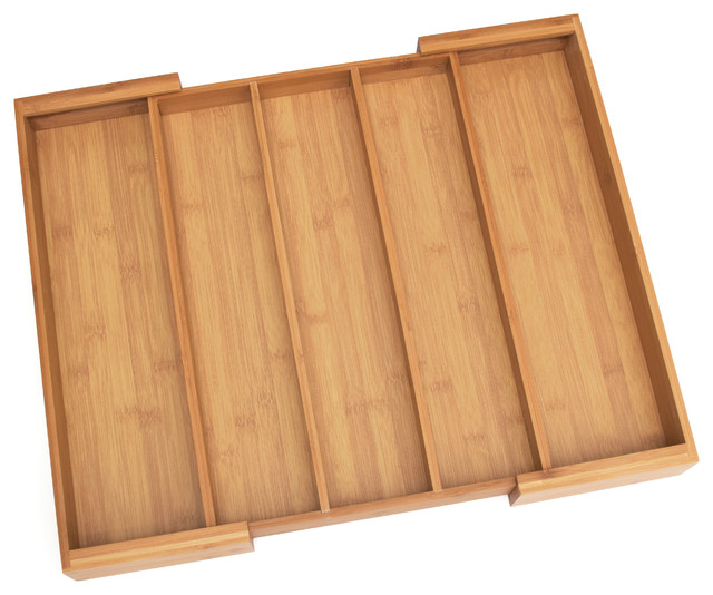 Bamboo Expandable Utensil Holder Contemporary Kitchen Drawer Bamboo Expandable Utensil Holder