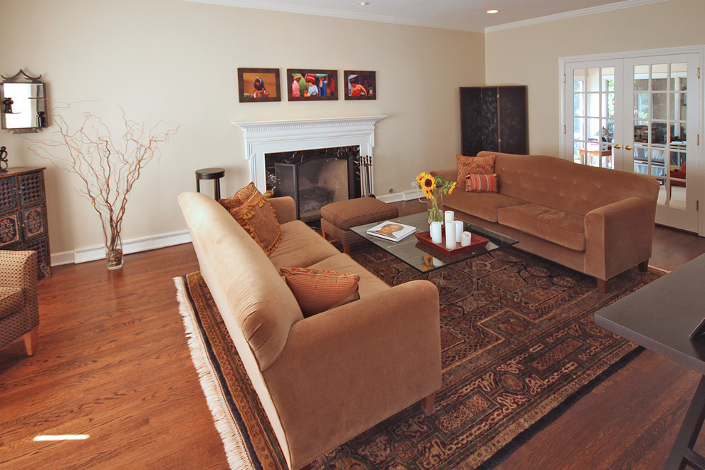 New paint, window treatments and reupholstering of (2) sofa's and chairs