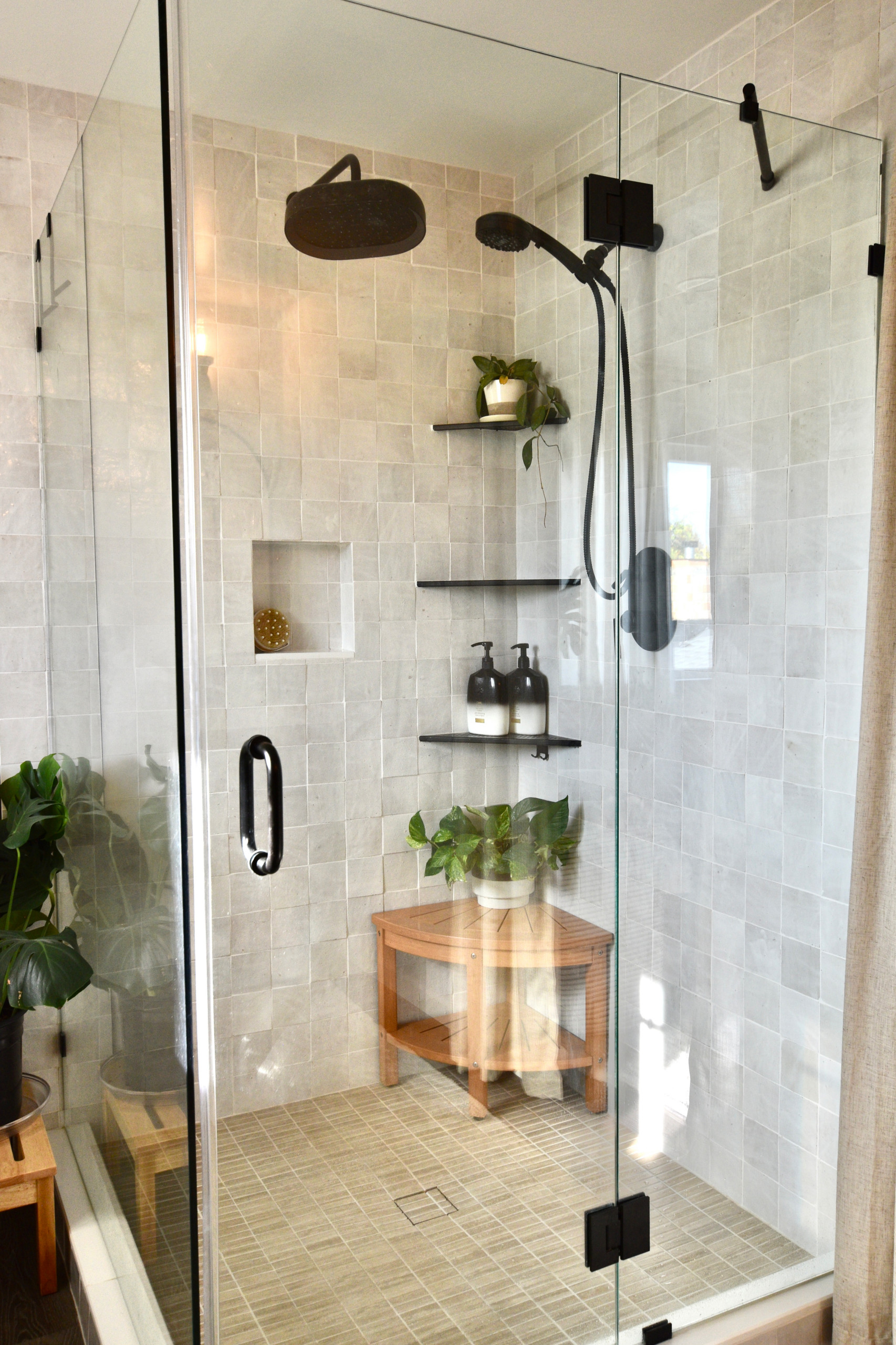 Zellige Tiled Walk In Shower