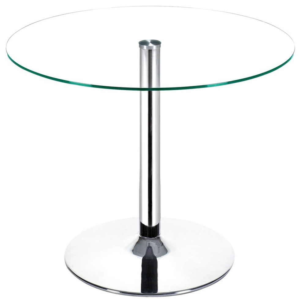 Galaxy Glass and Chrome Table