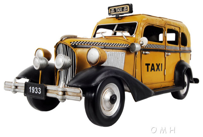 Details about   Metal Yellow Checker Cab Vintage 1930`s TAXI Sedan Model Art Sculpture JAYLAND 