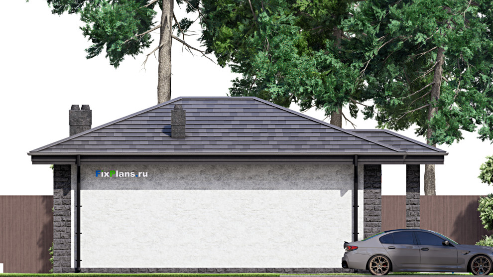 Проект одноэтажного дома 11х12м S83м2 F-15407