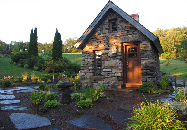 Stone Thoreau Cabin Rustic Exterior Boston By Bensonwood