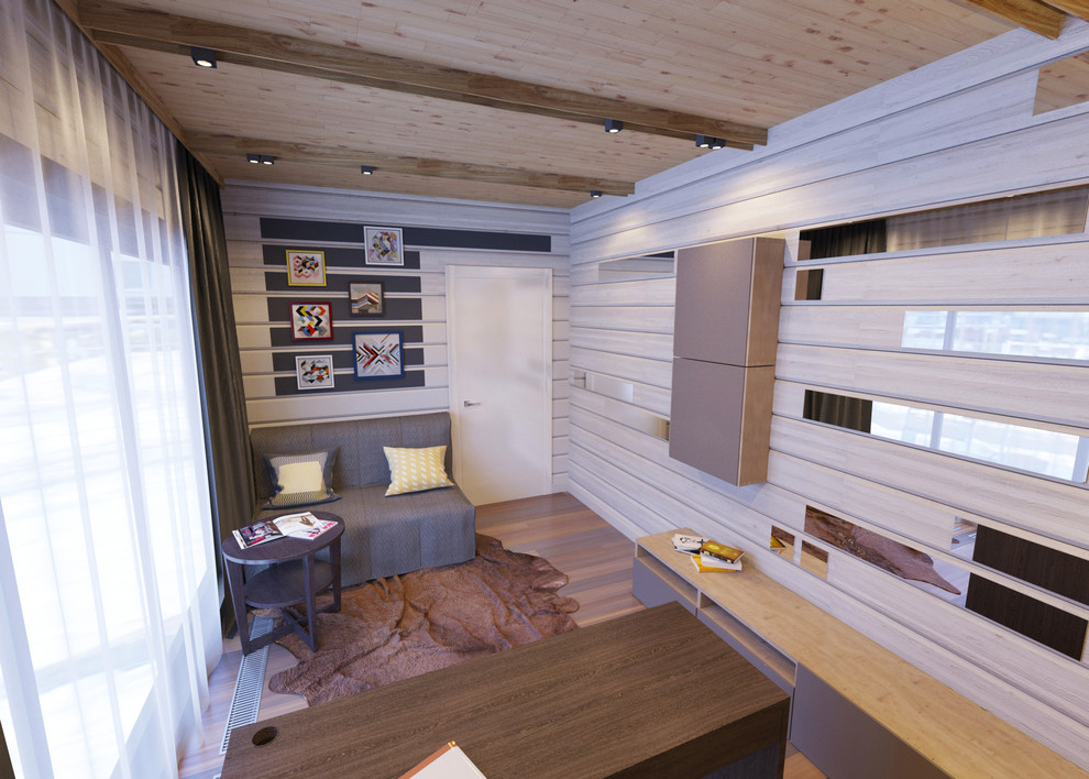 Интерьеры дома из бруса