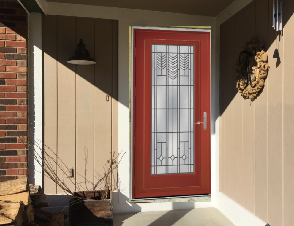 Replacing entry door and storm door