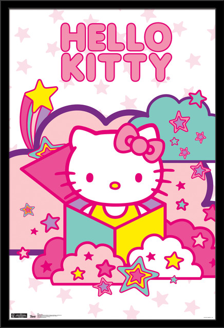 Hello Kitty Stars Poster Contemporary Kids Wall Decor By