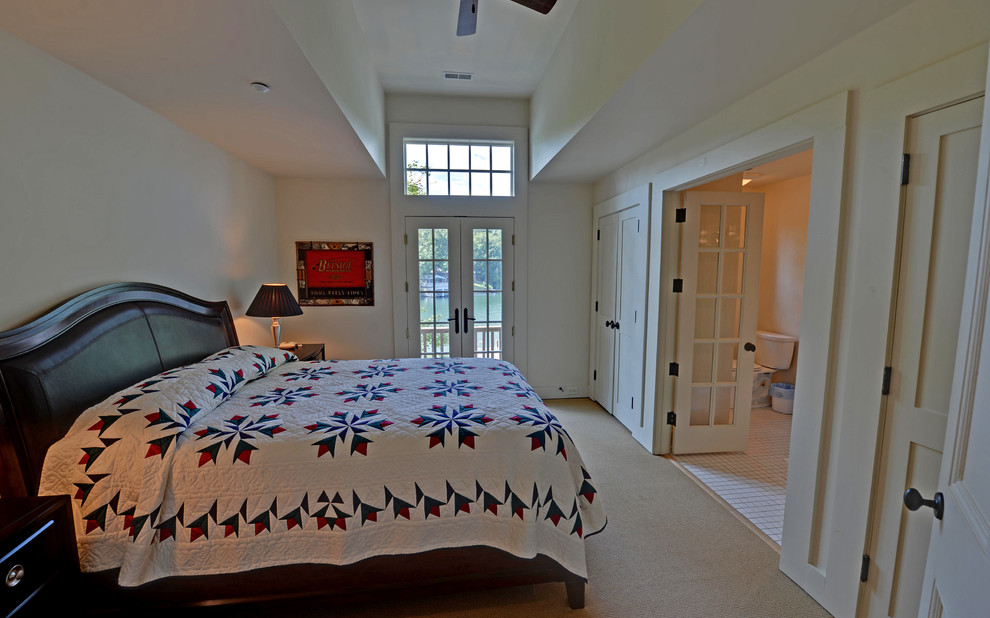 Photo of a country bedroom in Atlanta.